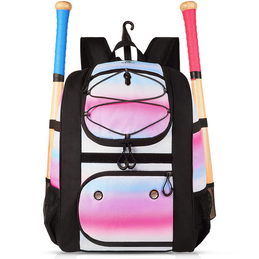 Softball Bag, Lightweight Baseball Bat Backpack with Shoe Compartment